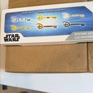Disney Star Wars Mystery Key Set Box with Blue and Yellow Artwork